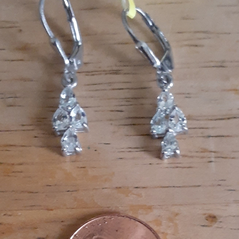 Brazilian Goshenite Plat over Sterling Silver Earr